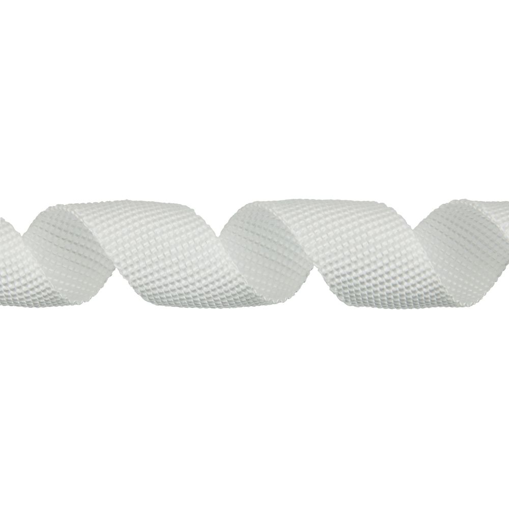 Стропа (ременная лента) 20 мм / 50 метров, толщ. 1.1 мм, [10 г/пог.м], 100% п/п, 01-1 белый, Gamma G-20 W