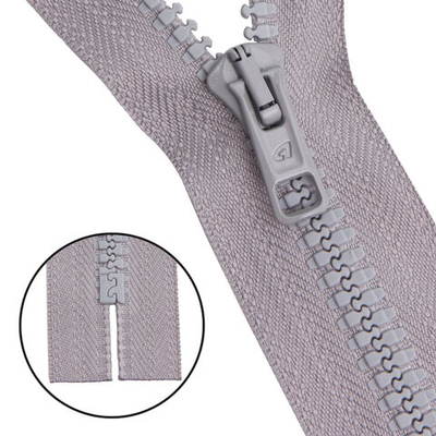 Молния трактор Arta Т6 (6 мм) 1 зам., н/раз., 18 см, цв. 079 св.серый, уп.10 шт