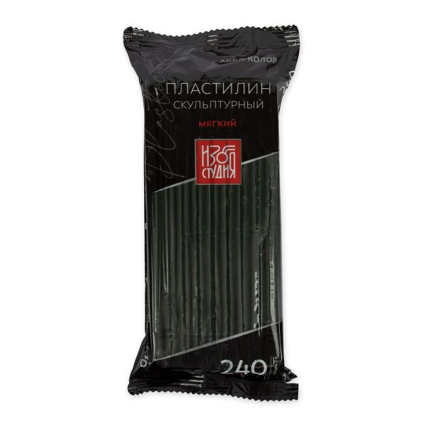 Пластилин скульптурный Аква-колор IZO-SP-240 Изостудия 240 г, 5 шт, 3 оливковый мягкий