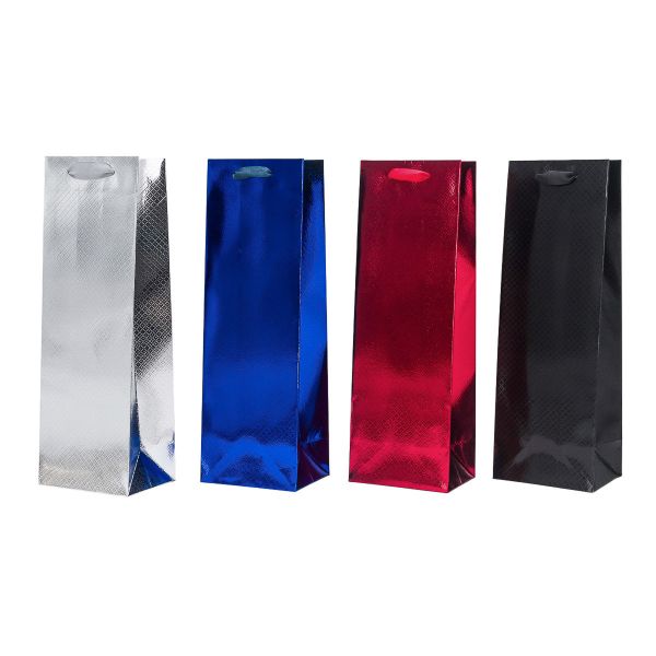 Набор подарочных пакетов под бутылку Премиум 12х36х9 см, 210 г/м², 4 шт