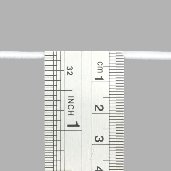 Резинка шляпная (шнур эластичный) ⌀3.0 мм / 100 метров, 0370-0300В, С501 - белый