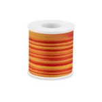 Лента (тесьма) шелковая 4.0 мм / 45.5±0.5 метров, M232 желтый/красный, Gamma SRM-4