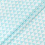 Ткань для пэчворка PEPPY БАБУШКИН СУНДУЧОК ФАСОВКА 100х112 см, 140±5 100% хлопок, БС-44 треугольники голубой, Peppy БАБУШКИН СУНДУЧОК