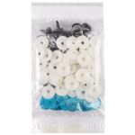 Глаза пластиковые с блестящей вставкой ⌀20 мм, 50 шт, голубой, HobbyBe PGSB-20F