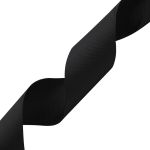 Лента репсовая (в рубчик) 40.0 мм, 160 черный, уп.18,28 м