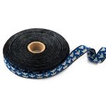 Лента (тесьма) жаккардовая 18.0 мм / 25±1 метров, черный-белый-синий, Gamma С3771Г17 рис.9699