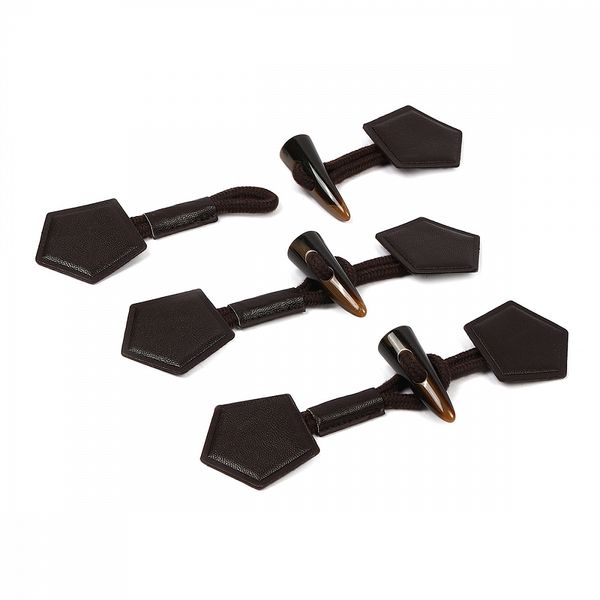 Клевант экокожа 190 мм C-KLV01 цв.коричневый темный, 3 шт