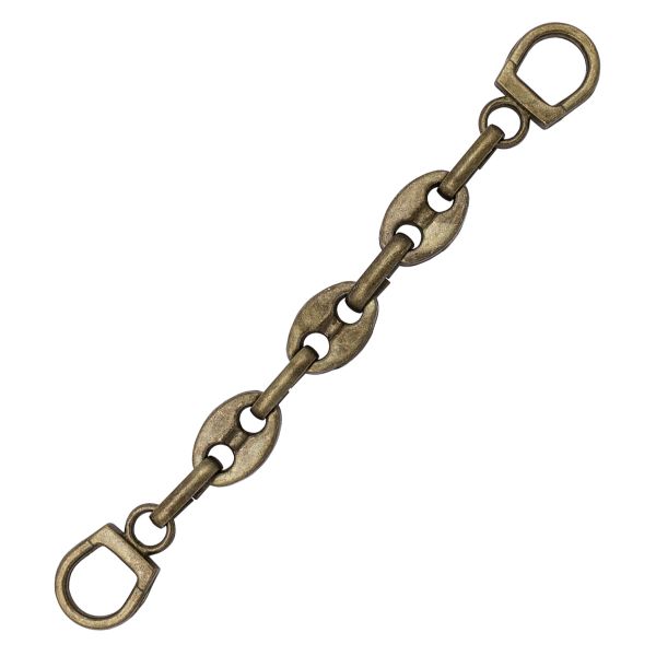 Вешалка-цепочка для одежды усиленная 80х8 мм (антик), 20 шт