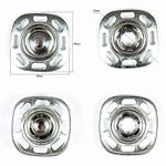 Кнопка пришивная металл ⌀34.0 мм, никель, 4 шт, BIG