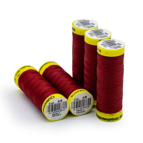 Нитки для трикотажа Gutermann Maraflex, 150м, 046 бургундский, 5 катушек