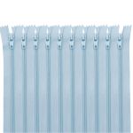 Молния спираль (витая) брючная Т3 (3 мм) 1 зам., н/раз., 20 см, автомат, св.голуб, 30123, 10 шт