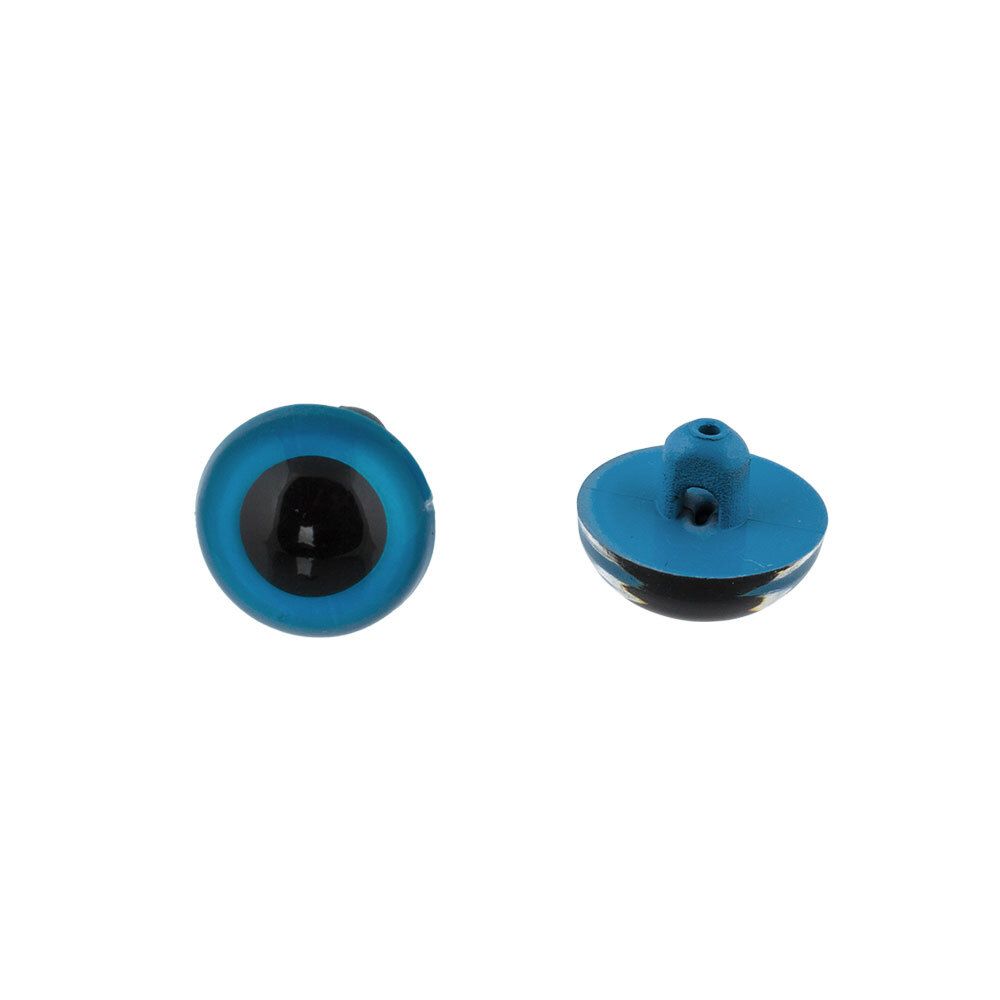 Глаза для кукол и игрушек кристальные ⌀10.5 мм, 24 шт, голубой, HobbyBe CRP- 10-5