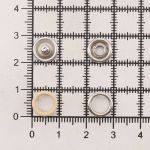 Кнопка рубашечная (джерси) открытая ⌀9.5 мм, ≈1440 шт, МЕТАЛЛ, эмаль, 291 св.бежевый матовый, NEW STAR