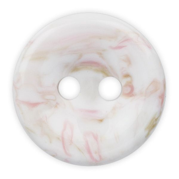 Пуговицы 2 прокола блузочные 11 мм, 40 шт, A001/D815 белый/розовый, Gamma JEY 0017