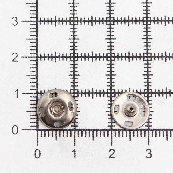 Кнопка пришивная металл ⌀11.0 мм, никель, серебристые, 10 шт, Pony