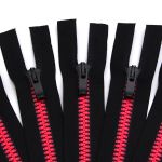 Молния трактор Arta Т6 (6 мм) 1 зам., разъем., 70 см, Neon, цв. 077 черный / 081 яр.розовый, уп.5 шт