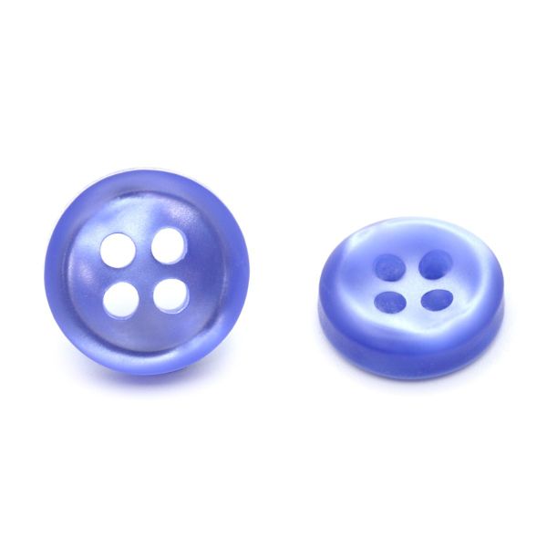 Пуговицы 4 прокола 17L (10,5мм), пластик (col.11 василек), 72 шт, CN 2801