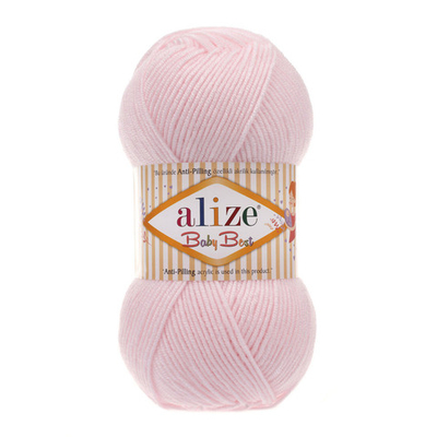 Пряжа Alize (Ализе) Baby Best / уп.5 мот. по 100 г, 240м, 184 розовая пудра A