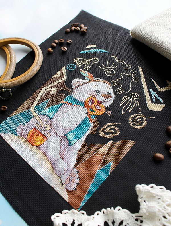 Набор для вышивания нитками МП Студия, Небесный калейдоскоп, 20х15 см