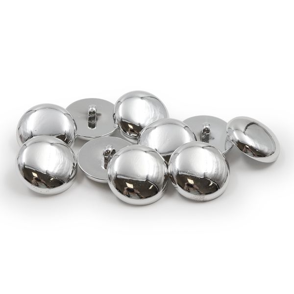 Пуговицы на ножке 44L (⌀7мм) (Silver (серебристый)), 24 шт