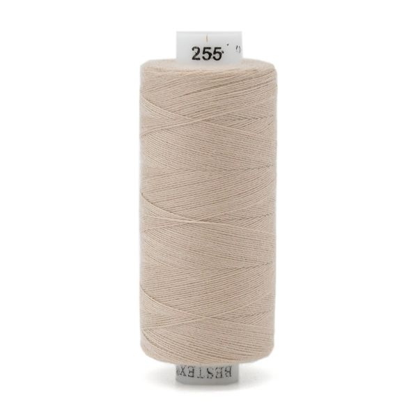 Нитки швейные бытовые Bestex 40/2, 365 м (400 ярд) / 10 кат., 255 бежево-кремовый