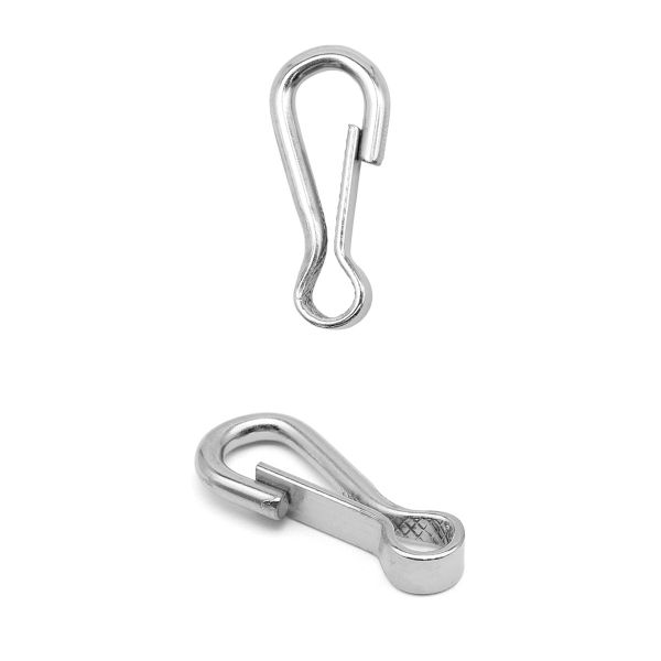 Карабин проволочный сталь 32х14 мм (in 5 мм), никель, 20 шт