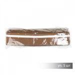 Подвяз (довяз) трикотажный св.коричневый с белой полосой, 3,5х80см, уп. 5 шт