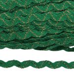 Тесьма вьюнчик с метанитью, 5 мм / 20 м (зеленый), С3584