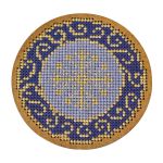 Набор для вышивания нитками Созвездие, Новогодняя игрушка Золотая роспись8,5х8,5см