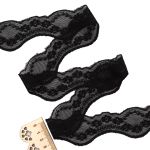 Кружево эластичное (стрейч) 40 мм, 3,4 м, ±4 см, черный