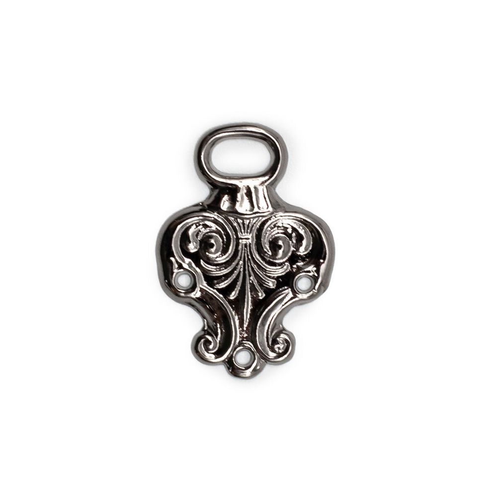 Крючки пришивные декоративные 50х19 мм, металл, чер.никель, 10 шт, BIG