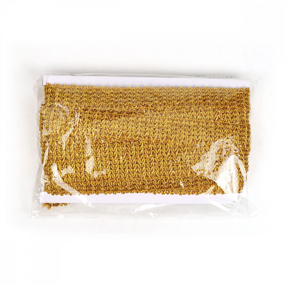 Тесьма отделочная 30 мм, 13-15932 цв.золото уп.13.71м