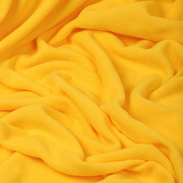 Флис 2-сторонний 190 г/м², 150 см / 2 метра, TBY-0059-001.2, цв.S001 желтый