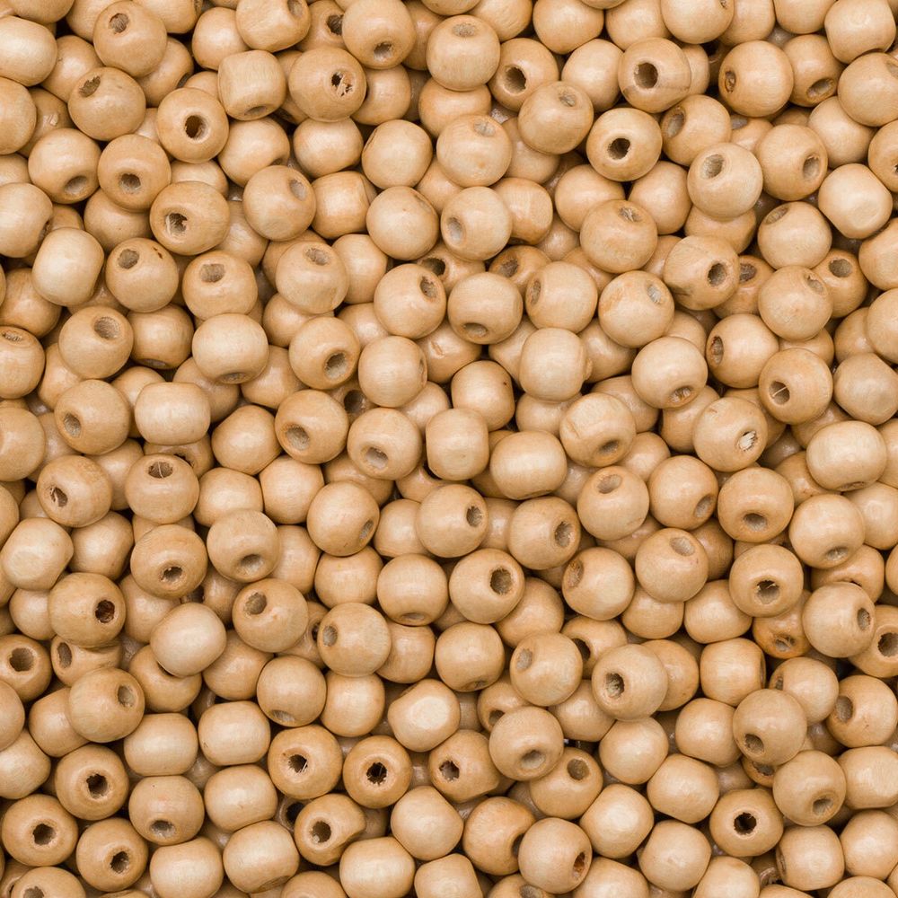 Бусины дерево ⌀10 мм, 500 г, нат/дерево, 7704355