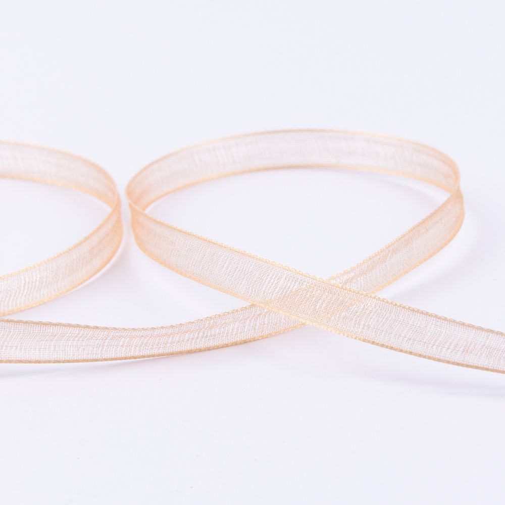 Лента капроновая (органза) _6.0 мм / 45.7 метров, 009 рыжий, Blitz OR-6