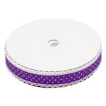 Лента декоративная Горох, 20.0 мм / 25±1 метров, (08 фиолетовый/белый), YH97