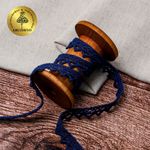 Кружево вязаное (тесьма) 10 мм / 10 метров, цв.29 т.синий, Kruzhevo