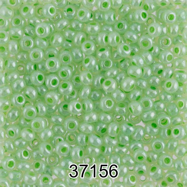 Бисер Preciosa 10/0 (2.3 мм), 500 г, 37156 (Ф037) т.салатовый