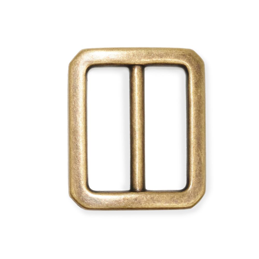 Пряжка регулировочная металл 18 мм, латунь ГР, 6909, 10 шт, BIG