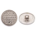 Пуговицы на ножке 28L=18 мм, металл, Silver (серебристый), 10 шт, MP06