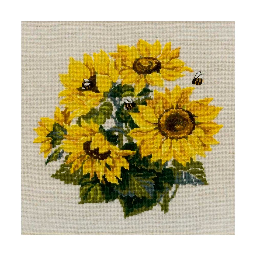 Набор для вышивания нитками Риолис, Подсолнухи, 40х40 см