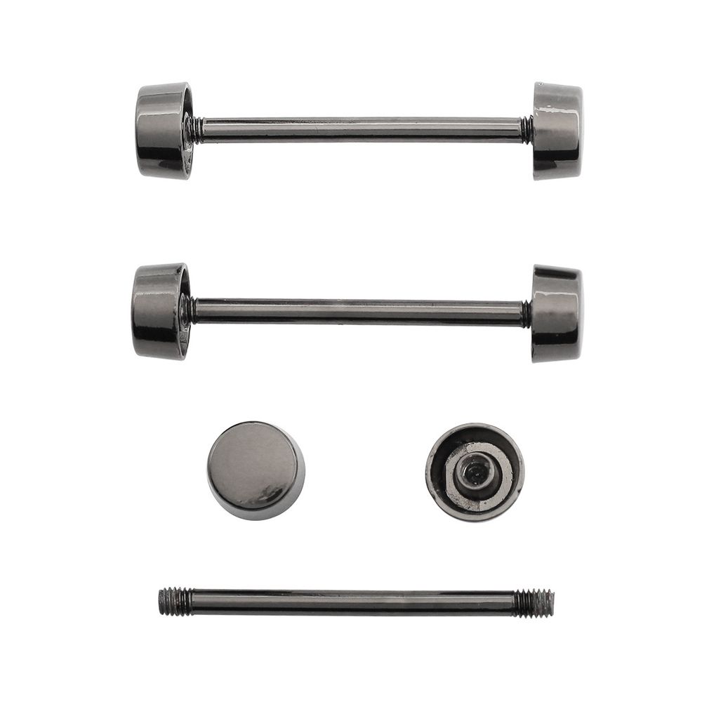 Шпилька для сумки металл L-30мм/10мм с таблеткой ⌀10мм, черный никель ГР, 66787, 10 шт