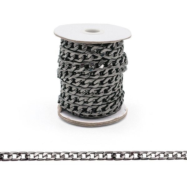 Цепь металл 8х11х5м, 10 м, чер.никель