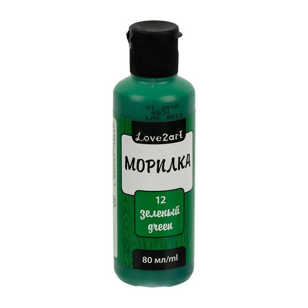 Морилка 80 мл, 12 зеленый, Love2art LAS-80