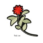 Термоаппликация 2164 Цветочек 9х6см, красный, уп.10 шт