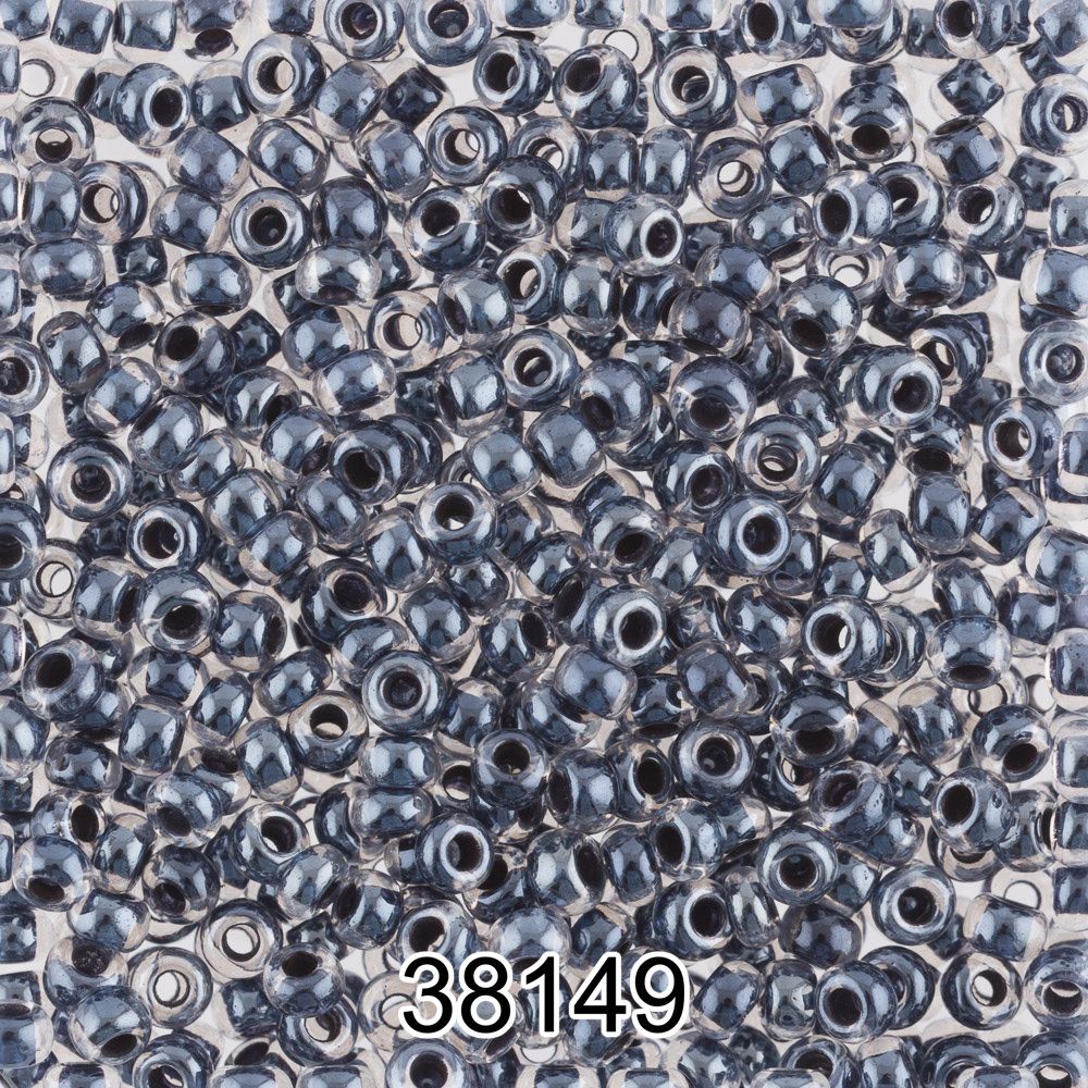Бисер Preciosa круглый 10/0, 2.3 мм, 500 г, 38149 (Ф242) т.серый