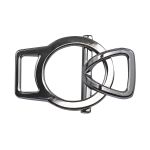 Пряжка-застежка 14 мм чер.никель мет. с кольцом, 10 шт