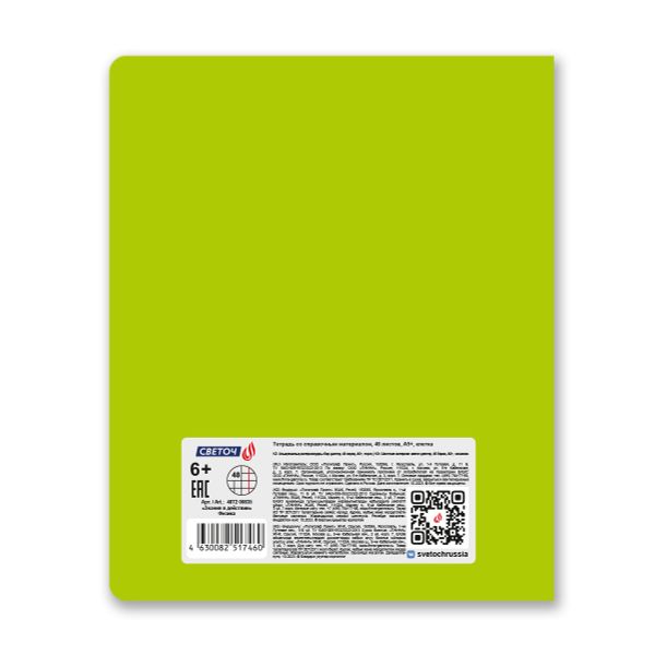 Тетрадь со справочным материалом Знания в действии, A5+ 48 л. на скобе 60 г/м², белизна 90%, 10 шт, клетка, 00835 Физика, Светоч 48Т2