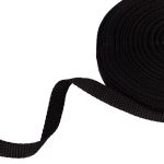 Стропа (ременная лента) 15 мм / 25 метров, толщ. 0.78 мм, [6.8 г/пог.м], 100% п/п, рис.9807, черный, Гамма, Gamma С3872Г17