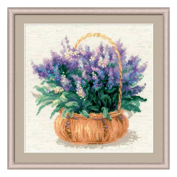 Набор для вышивания нитками Риолис, Французская лаванда, 25х25 см